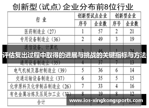 评估复出过程中取得的进展与挑战的关键指标与方法